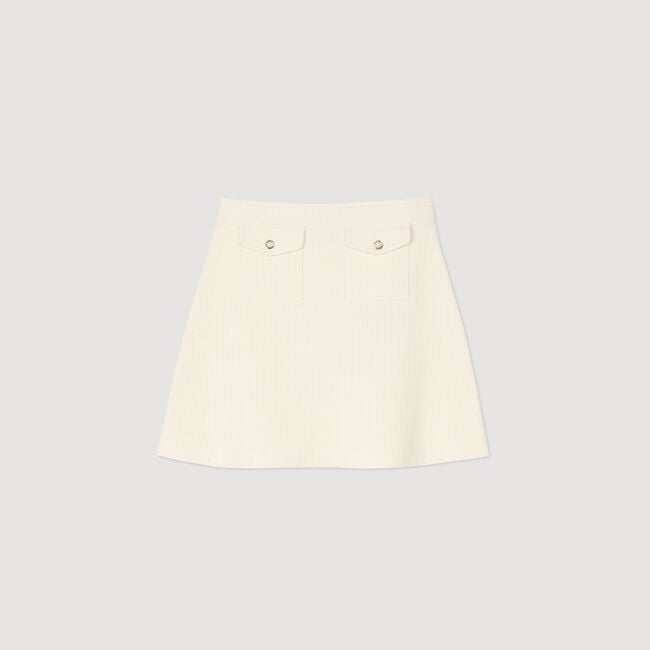 Mini rib-knit skirt